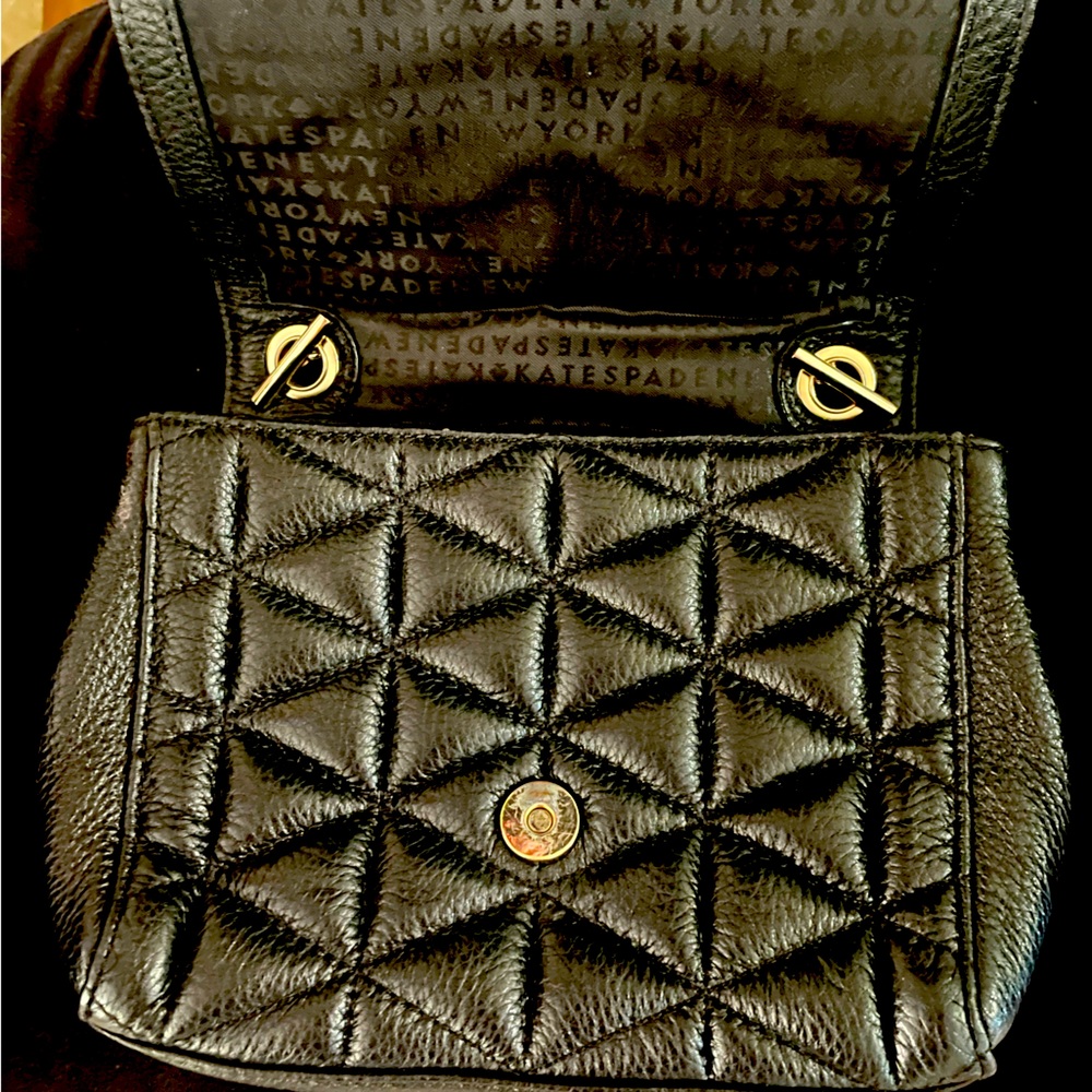 Kate Spade ♠️ black quilted purse - Picture 5 of 13